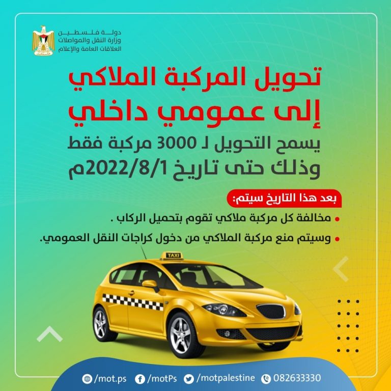 النقل والمواصلات تسمح ل 3000 مركبة ملاكي بالتحويل إلى عمومي